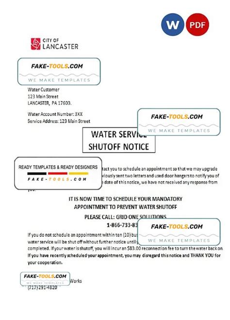 lancaster water bill|Water .